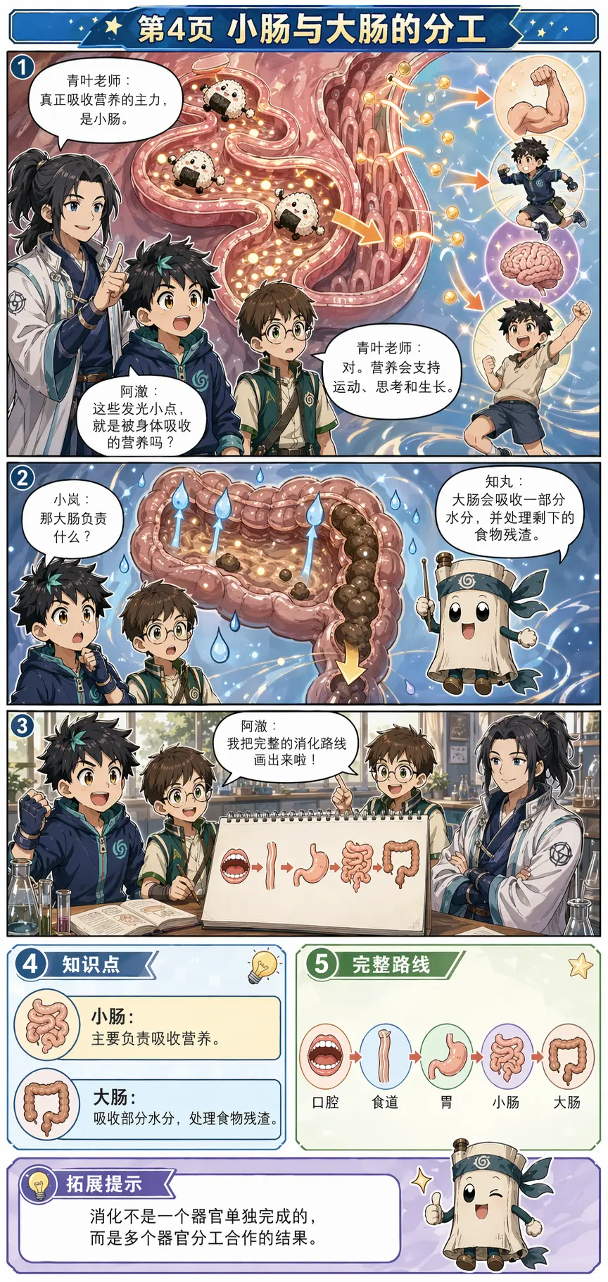 第 4 页：小肠与大肠的分工